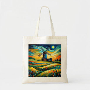 Tote Bag Moulin à vent la nuit 8