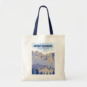 Tote Bag Mount Rushmore South Dakota Travel Art Vintage