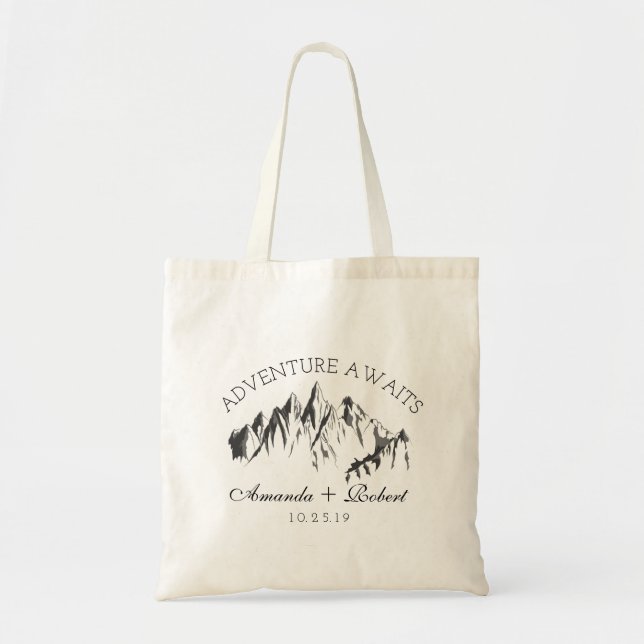 Tote Bag Mountain Woodland Forest Wedding Favor Cadeau (Devant)