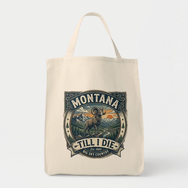 Tote Bag « Mourir dans le Montana » (Devant)