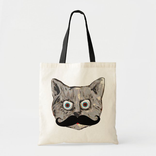 Tote Bag moustache du chat (Devant)