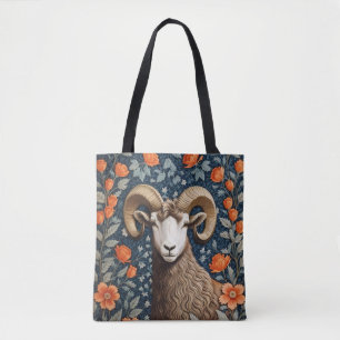 Tote Bag Mouton à grandes cornes élégant inspiré de William
