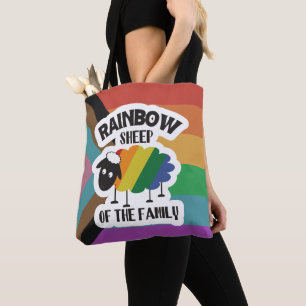Tote Bag Mouton arc-en-ciel de la fierté de la famille