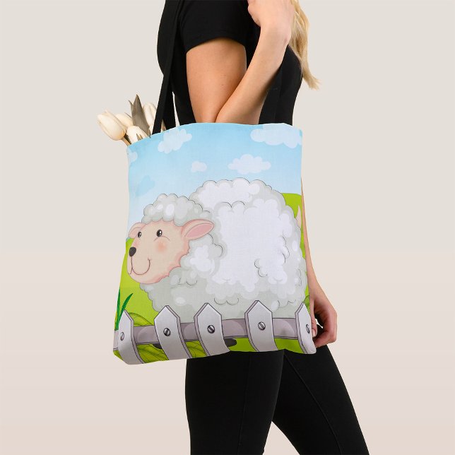 Tote Bag Mouton souriant (Créateur téléchargé)