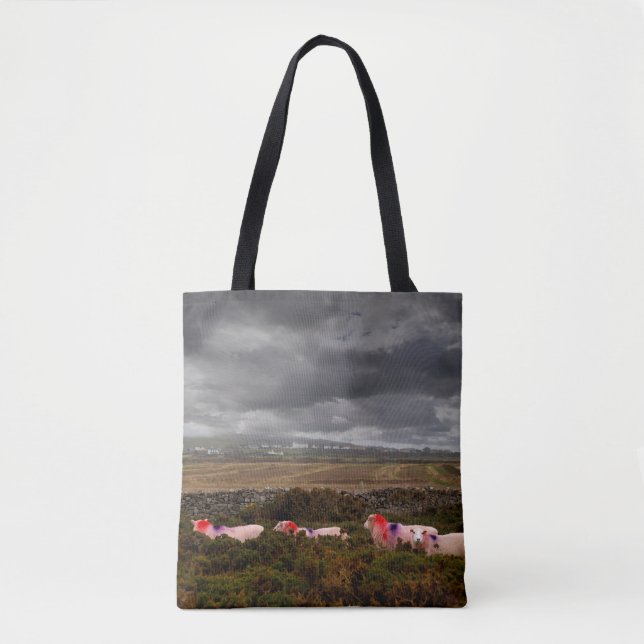 Tote Bag Moutons colorés (Devant)