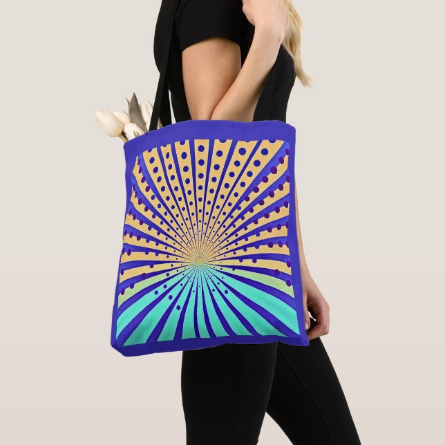 Tote Bag Mouvement radiant pointillé (De près)
