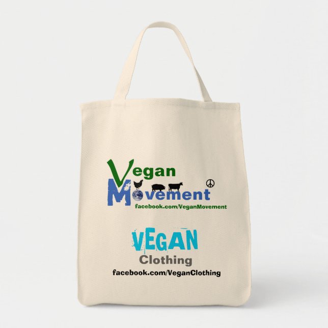 Tote Bag Mouvement végétalien/habillement végétalien (Devant)