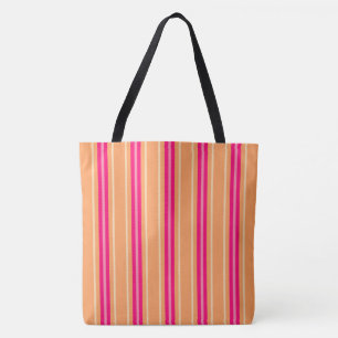 Tote Bag Moyenne Siècle Moderne, Fuchsia Rose & Orange