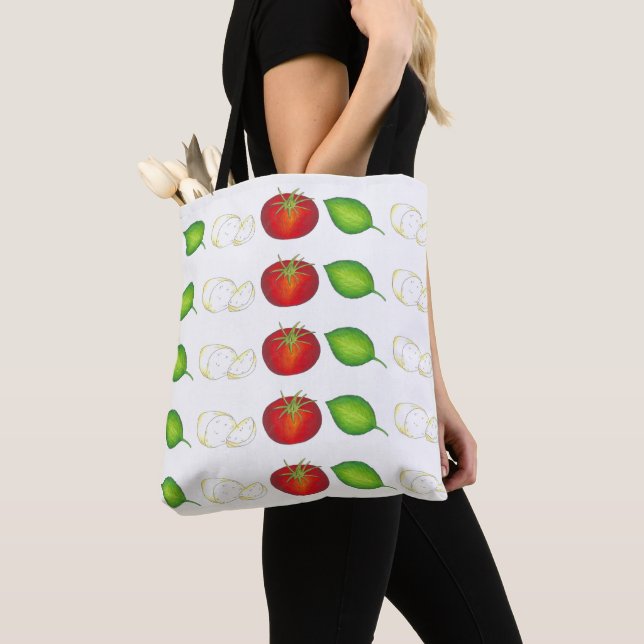 Tote Bag Mozzarella Tomato Basil italien Caprese Salade Ali (De près)