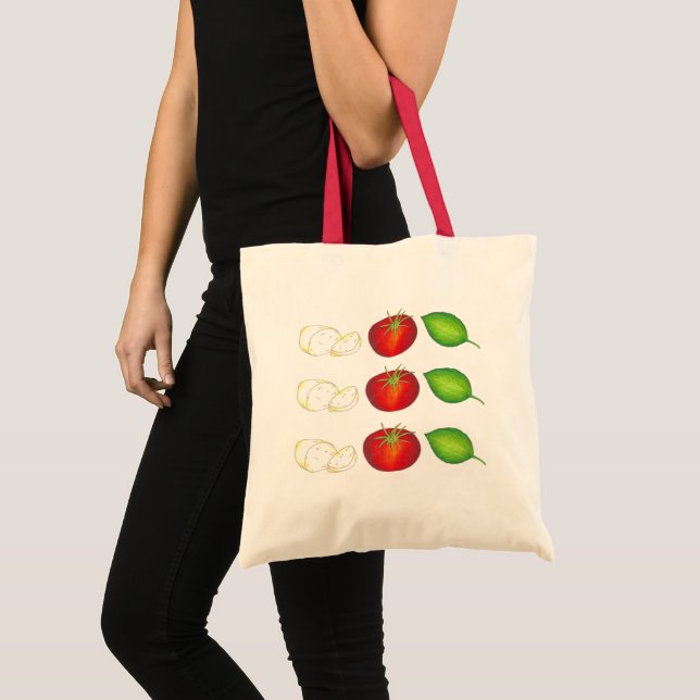 Tote Bag Mozzarella Tomato Basil Italien nourriture Caprese (Devant (produit))
