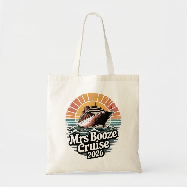 Tote Bag Mrs Booze Cruise 2026 Matching Couples  (Devant)