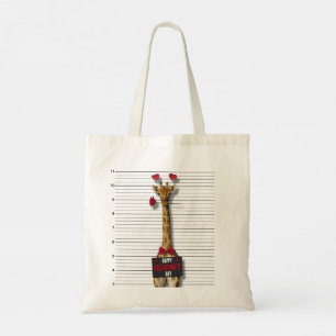 Tote Bag Mugshot Guilty Giraffe Heureuse Sainte-Valentin dr