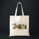 Tote Bag Multi photo modern script typography best mom pape<br><div class="desc">Multi photo modern script typography girly best mom ever design. Part of a modern collection.</div>