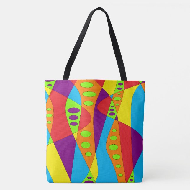 Tote Bag Multicolor Abstrait (Devant)