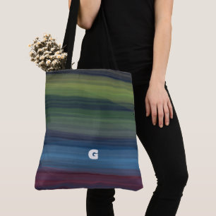 Tote Bag Multicolor rustique élégant Turquoise