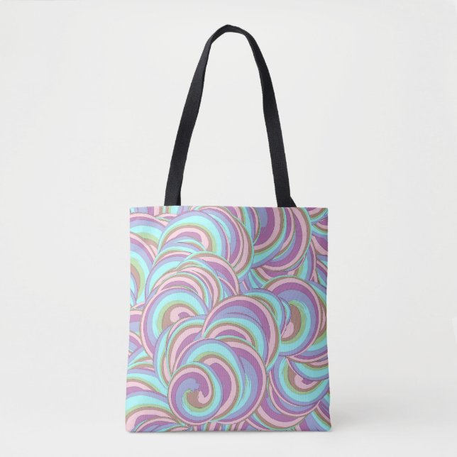 Tote Bag Multicolor Swirls Pattern (Devant)