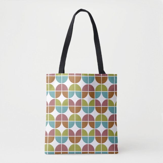 Tote Bag Multicolor Trimestres Rétro (Devant)