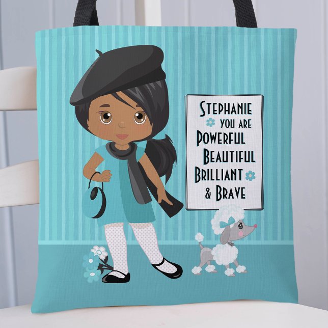 Tote Bag Multicultural Puissante et Brave Girl Fourre-tout (Créateur téléchargé)