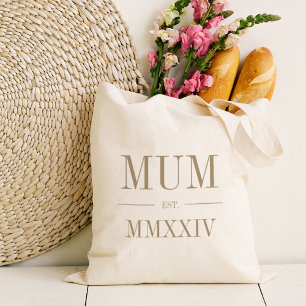 Tote Bag Mum Roman Année Numérique Établie