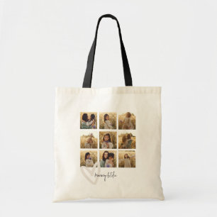 Tote Bag Mummy multi photo crème coeur élégant