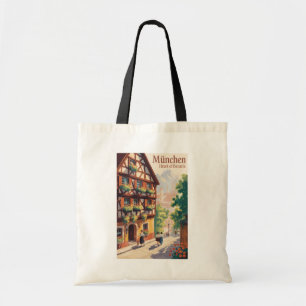 Tote Bag Munich Allemagne Bavière Illustration Voyage Art
