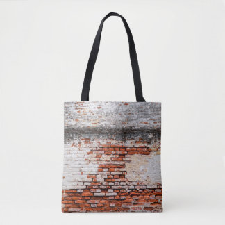 Tote Bag  mur de briques sur la route abandonnée, abstraite