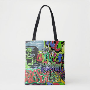 Tote Bag Mur de graffitis : Hip hop urbain