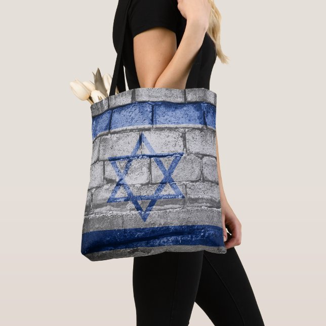 Tote Bag Mur du drapeau israélien (De près)