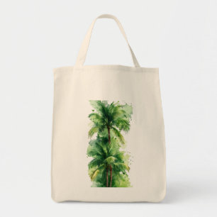Tote Bag Murmurures de la Canopée Émeraude des Palmiers Tro