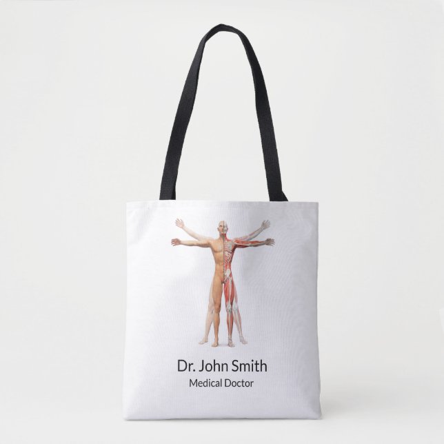 Tote Bag Muscles de squelette du corps humain Médicale - Sa (Devant)