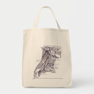 Tote Bag Muscles vintages d'art d'anatomie de la sépia de