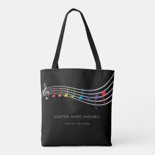 Tote Bag Music School Event Children Rainbow Choir