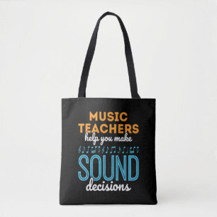 Tote Bag Music Teacher Funny Sound Décisions