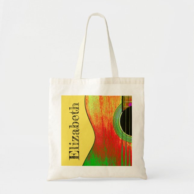 Tote Bag Musical de guitare acoustique (Devant)