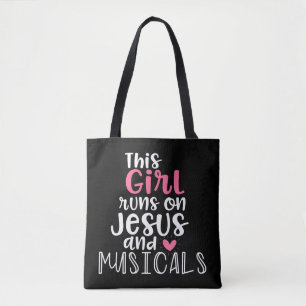 Tote Bag Musical Theater Cadeaux Ado Girl court sur Jesus M