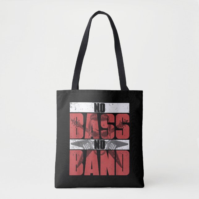 Tote Bag Musicien Bhelp Idée Cadeau Basse Guitare (Devant)