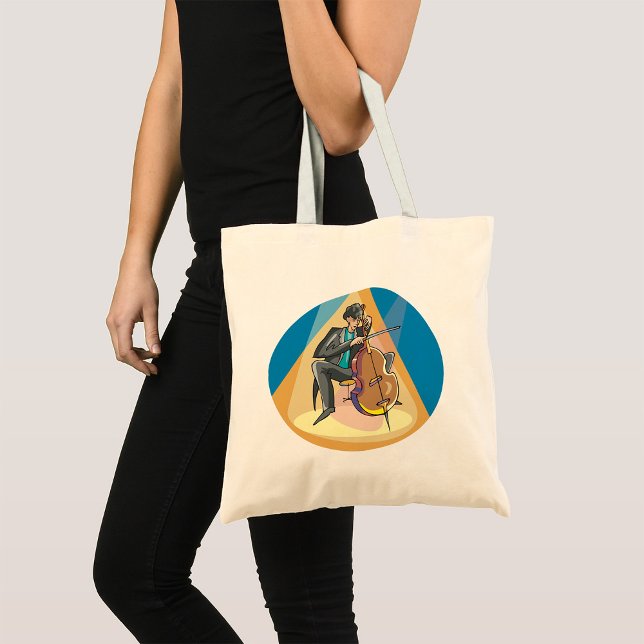Tote Bag Musicien Jouant Le Chello (Créateur téléchargé)