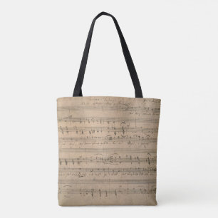 Tote Bag Musique ancienne sur feuilles de 1822, Chant du vi