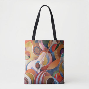 Tote Bag Musique artisanale peinture Abstraite