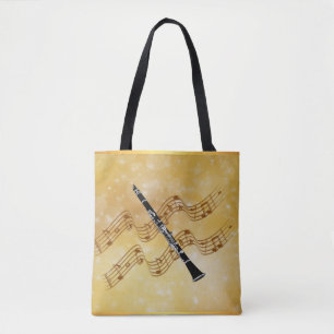 Tote Bag musique Clarinet, design populaire,