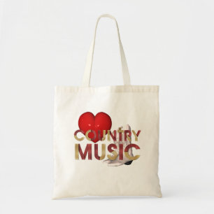 Tote Bag Musique country d'amour de la PIÈCE EN T I