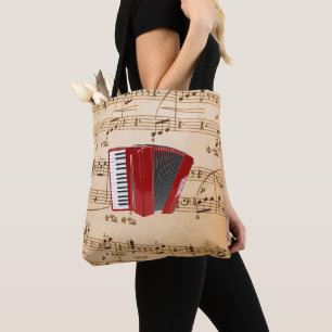 Tote Bag Musique d'accordéon, design populaire,