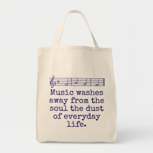 Tote Bag Musique Éloignée De L'Âme - Citation Musique
