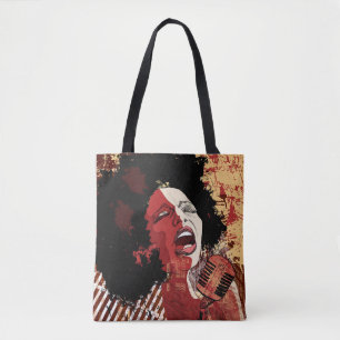 Tote Bag Musique Jazz - afro-américain chanteur de jazz sur