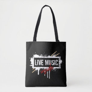 Tote Bag Musique live à l'intérieur des tambours musicien J