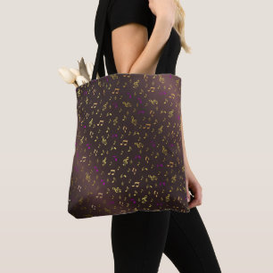 Tote Bag musique, musique, note, mélodie, noir, son, clef,