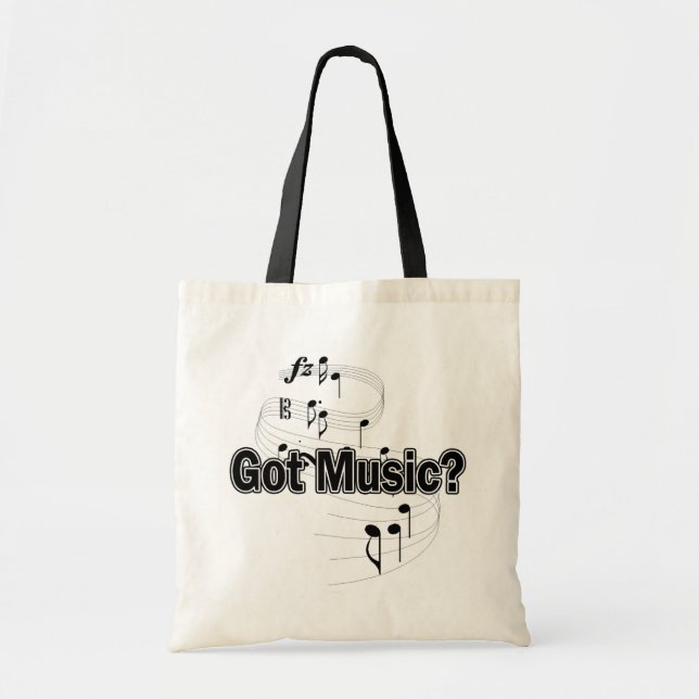 Tote Bag Musique obtenue (notes) (Devant)