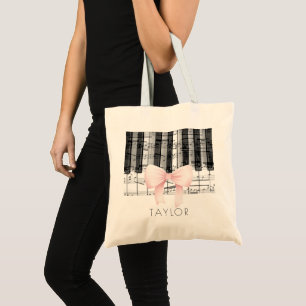Tote Bag musique piano rose arc