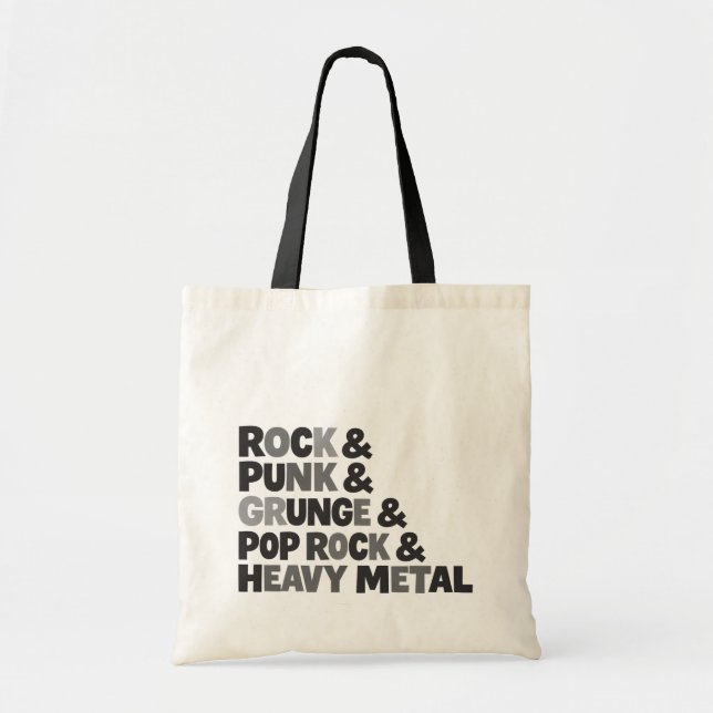 Tote Bag Musique rock (Devant)