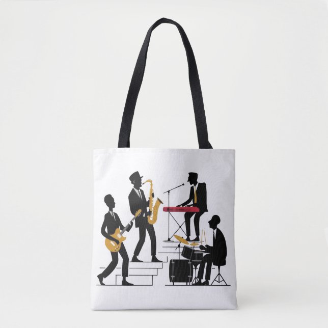Tote Bag Musique Silhouette (Devant)